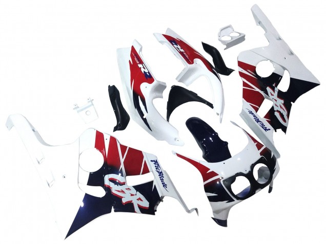1990-1999 Honda CBR400RR NC29 Motorcycle Fairings - White Red Dark Blue Fireblade