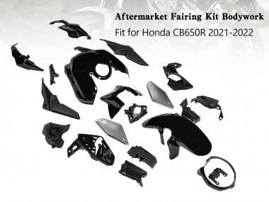 Custom 2019-2022 Honda CB650R Motorcycle Fairings - Glossy Black