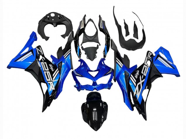 2019-2025 Kawasaki ZX25R ZX-25R Motorcycle Fairings - Blue White Matte Black