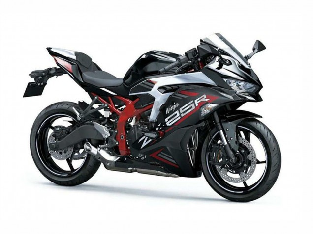 2019-2025 Kawasaki ZX25R ZX-25R Motorcycle Fairings - Silver Red Black