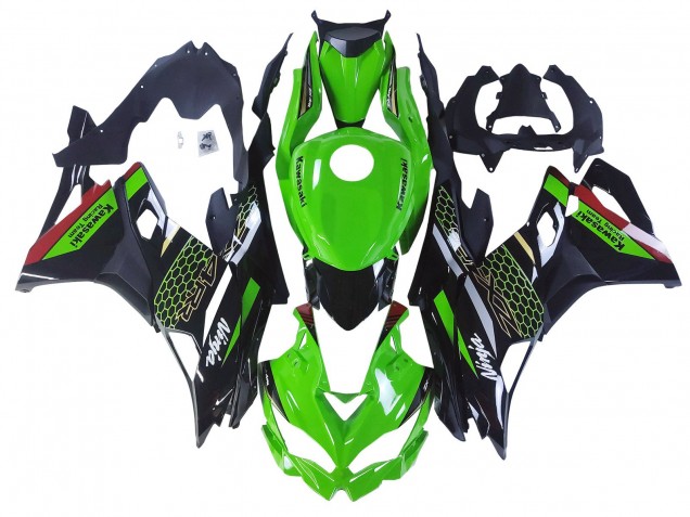 2019-2025 Kawasaki ZX25R ZX-25R Motorcycle Fairings - Green Black Red Honeycomb