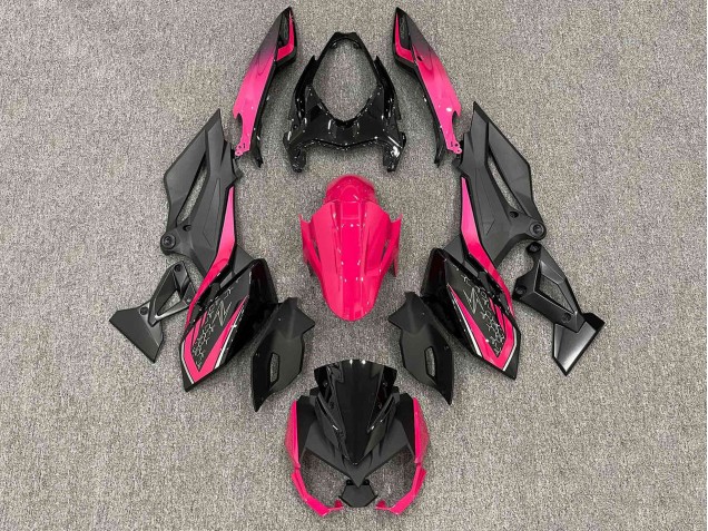 2018-2024 Kawasaki Z400 Motorcycle Fairings - Matte Black Bright Pink