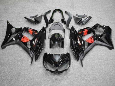 Custom 2010-2016 Kawasaki Z1000SX Motorcycle Fairings - Glossy Black Matte Black Red Bull