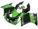 1989-1990 Kawasaki ZXR250 Motorcycle Fairings - Green Glossy Black Elf Touch4 Bridgestone