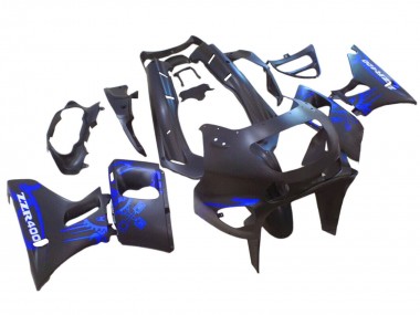 Custom 1993-2007 Kawasaki ZZR400 Motorcycle Fairings - Matte Black Blue