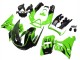 1993-2007 Kawasaki ZZR400 Motorcycle Fairings - Green Glossy Black Flame