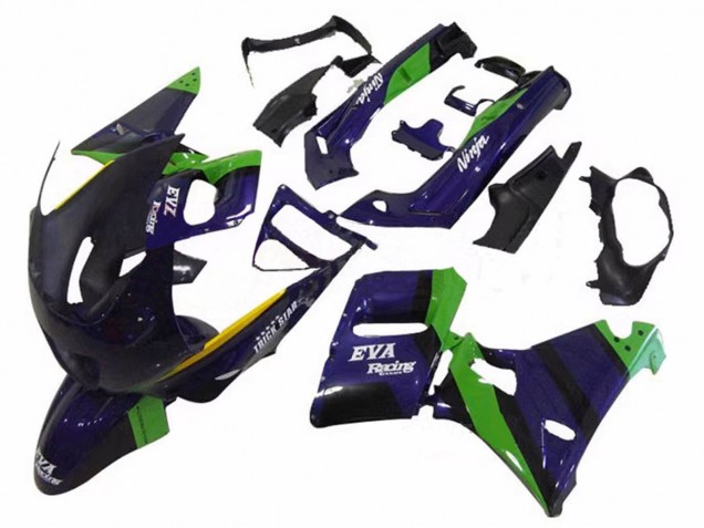 1998-2003 Kawasaki ZZR600 Motorcycle Fairings - Green Dark Blue Purple Trick Star Eva Racing