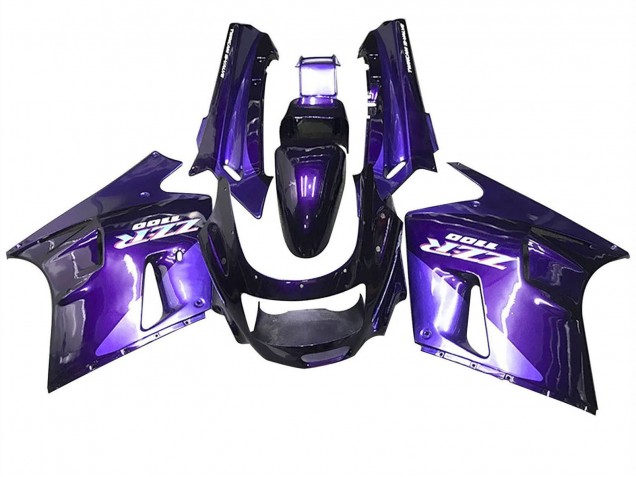 1990-1992 Kawasaki ZZR1100 Motorcycle Fairings - Purple Blue