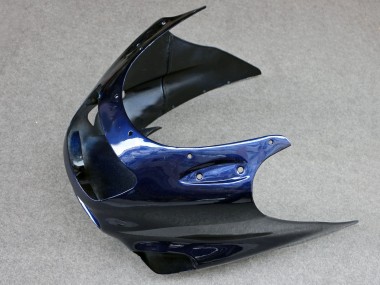 Custom 1993-2003 Kawasaki ZZR1100 Motorcycle Fairings - Glossy Blue Grey