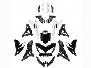 Custom 2022-2025 Kawasaki Versys 650 Motorcycle Fairings - Glossy Black White