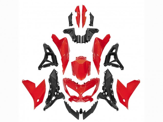 2022-2025 Kawasaki Versys 650 Motorcycle Fairings - Red Black