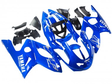 Custom 1996-2007 Yamaha YZF600R Thundercat Motorcycle Fairings - Blue White Silver