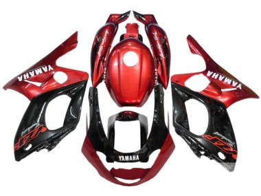 Custom 1996-2007 Yamaha YZF600R Thundercat Motorcycle Fairings - Red Black Silver