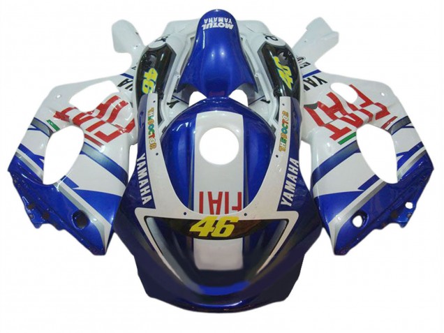 1996-2007 Yamaha YZF600R Thundercat Motorcycle Fairings - White Blue Red Fiat 46