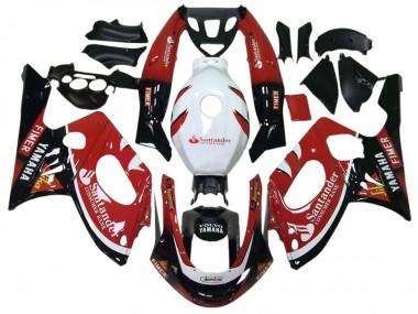 Custom 1996-2007 Yamaha YZF600R Thundercat Motorcycle Fairings - Glossy Black Red White Volvo Fimer Santander