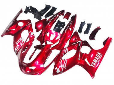 Custom 1996-2007 Yamaha YZF600R Thundercat Motorcycle Fairings - Red White Thunderace