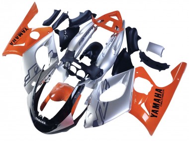 Custom 1996-2007 Yamaha YZF600R Thundercat Motorcycle Fairings - Orange Grey Glossy Black