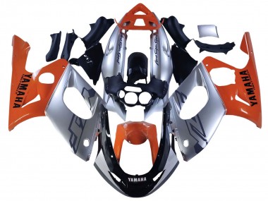 Custom 1996-2007 Yamaha YZF600R Thundercat Motorcycle Fairings - Orange Grey Glossy Black