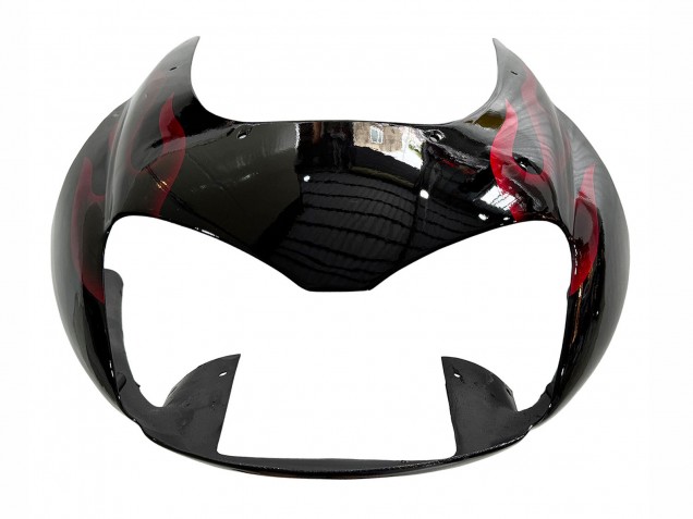 1997-2007 Yamaha YZF 1000R Thunderace Motorcycle Fairing Kits - Black with Red Flame