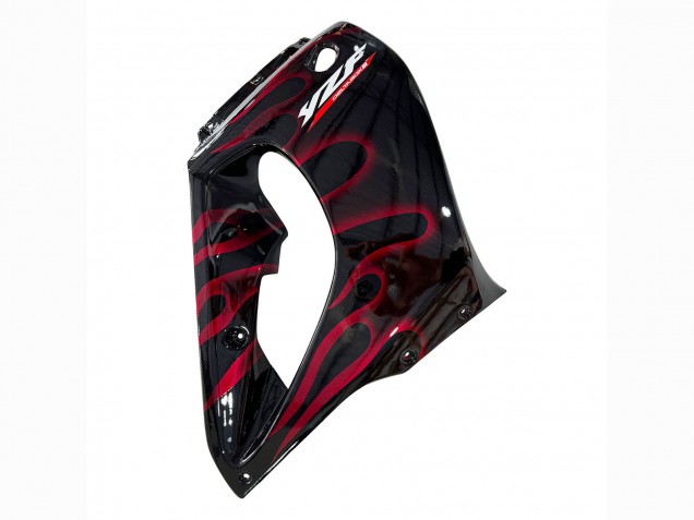1997-2007 Yamaha YZF 1000R Thunderace Motorcycle Fairing Kits - Black with Red Flame
