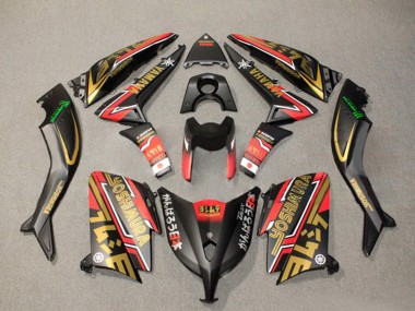Custom 2012-2014 Yamaha TMAX530 Motorcycle Fairings - Matte Black Gold Red