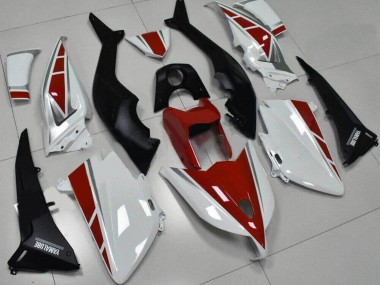 Custom 2012-2014 Yamaha TMAX530 Motorcycle Fairings - White Red Silver Yamalube
