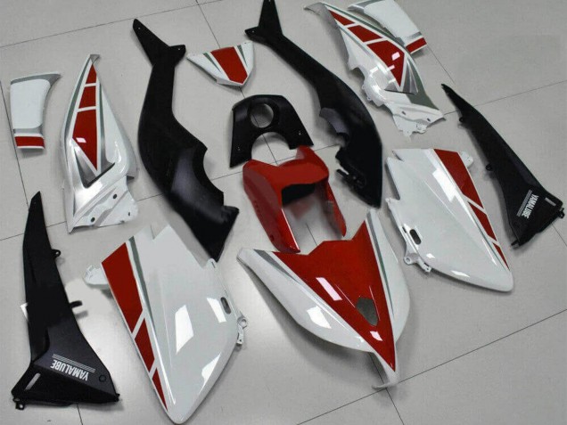 2012-2014 Yamaha TMAX530 Motorcycle Fairings - White Red Silver Yamalube