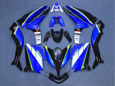 Custom 2015-2016 Yamaha TMAX530 Motorcycle Fairings - White Blue Black