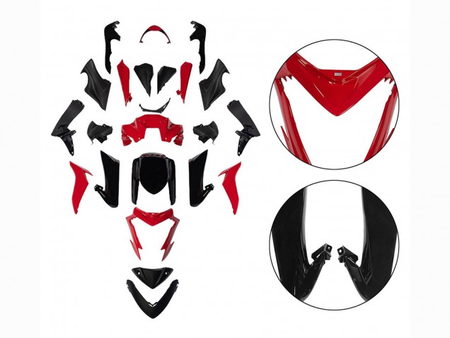 2015-2020 Suzuki GSX-S 1000 Motorcycle Fairings - Black Red