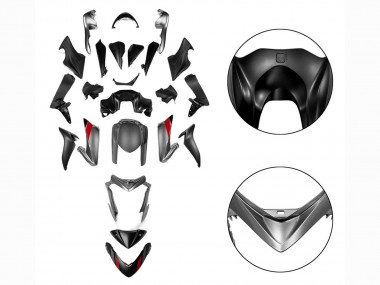 Custom 2015-2020 Suzuki GSX-S 1000 Motorcycle Fairings - Black Grey