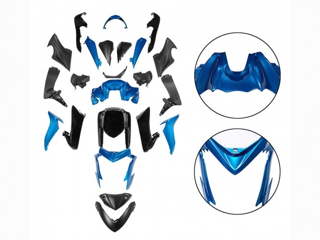 2015-2020 Suzuki GSX-S 1000 Motorcycle Fairings - Blue Black