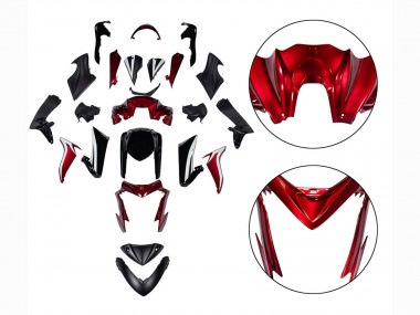 Custom 2015-2020 Suzuki GSX-S 1000 Motorcycle Fairings - Black and Red
