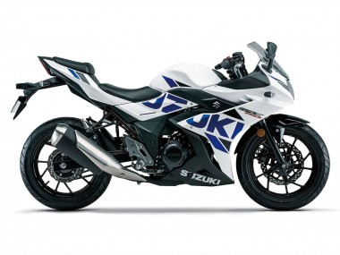 Custom 2017-2020 Suzuki GSX250R Motorcycle Fairings - White Blue Black