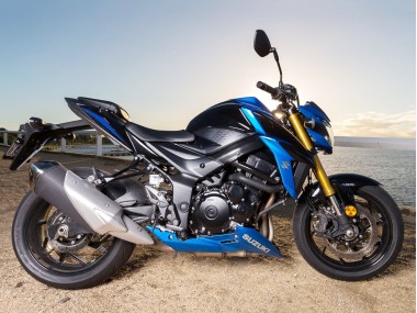 Custom 2017-2022 Suzuki GSX-S 750 Motorcycle Fairing Kits - Blue Black