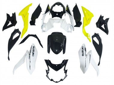 Custom 2017-2022 Suzuki GSX-S 750 Motorcycle Fairings - White Yellow