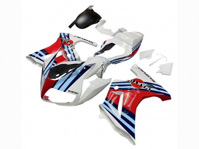 2003-2013 Suzuki SV650 Motorcycle Fairings - White Red Blue Martini