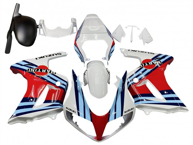 2003-2013 Suzuki SV650 Motorcycle Fairings - White Red Blue Martini