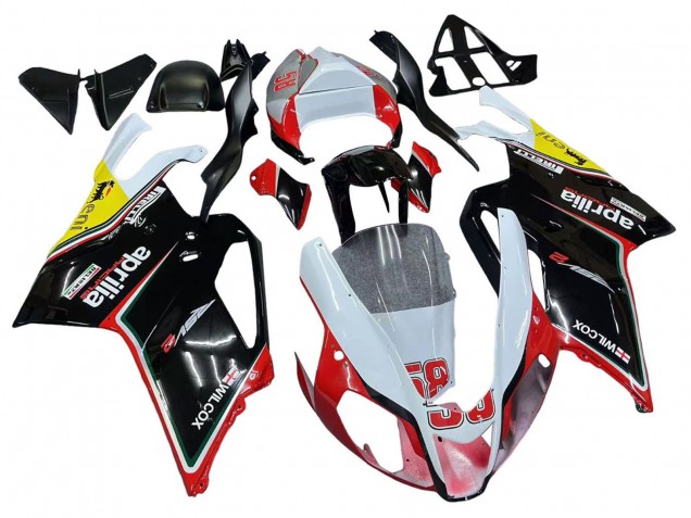 2003-2006 Aprilia RSV1000 Motorcycle Fairings - White Red Black Yellow 58