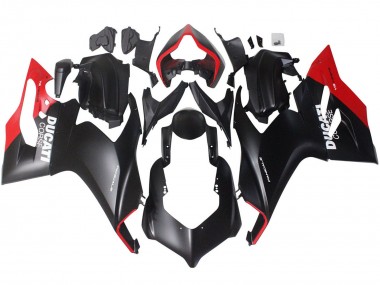 Custom 2020-2024 Ducati Panigale V2 Motorcycle Fairings - Red Matte Black Corse