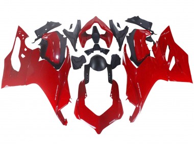 Custom 2020-2024 Ducati Panigale V2 Motorcycle Fairing - Red Matte Black