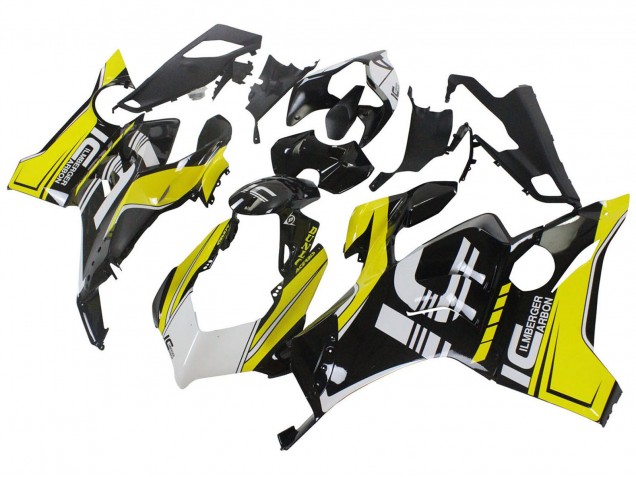 2020-2021 Ducati Panigale V4 V4S Motorcycle Fairings - Yellow White Glossy Black