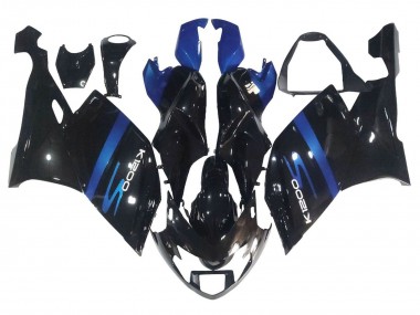 Custom 2005-2010 BMW K1200S Motorcycle Fairings - Blue Glossy Black