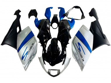 Custom 2005-2010 BMW K1200S Bike Fairings - Silver Blue Black