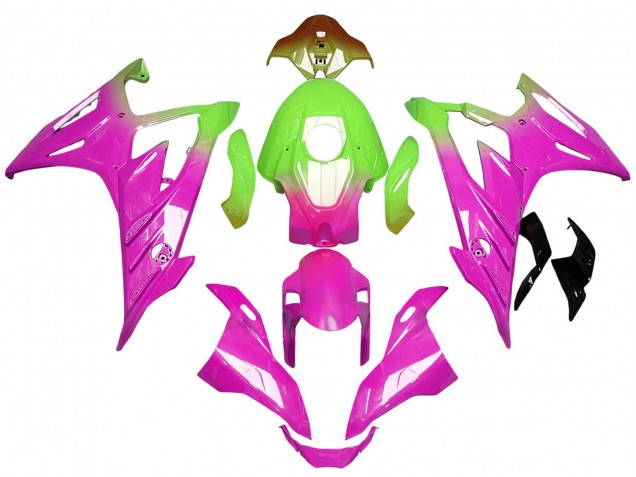 2023-2024 BMW S1000RR Motorcycle Fairings - Gradient Pink Lime Green