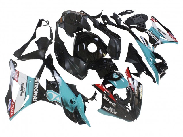 2023-2024 BMW S1000RR Motorcycle Fairings - Light Blue Matte Black Petronas