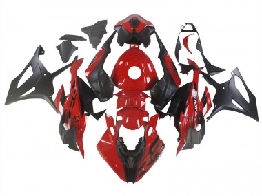 Custom 2023-2024 BMW S1000RR Motorcycle Fairings - Red Matte Black