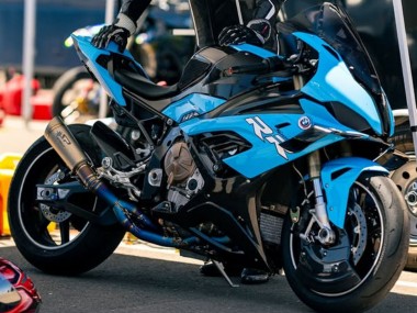 Custom 2019-2022 BMW S1000RR Motorcycle Fairings - Blue Black Carbon Fiber