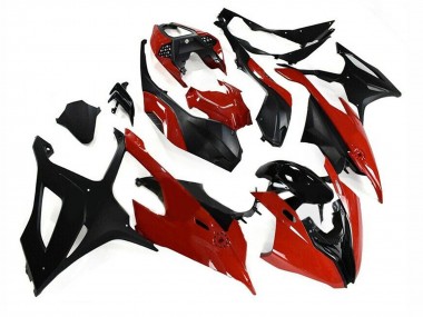 Custom 2019-2022 BMW S1000RR Motorcycle Fairing Kits - Black Red