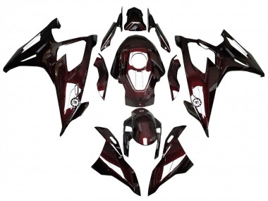 Custom 2019-2022 BMW S1000RR Motorcycle Fairings - Dark Red Carbon Fiber