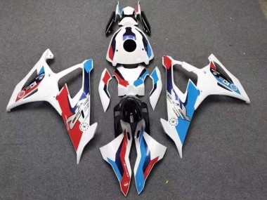Custom 2019-2022 BMW S1000RR Motorcycle Fairings - White Red Blue